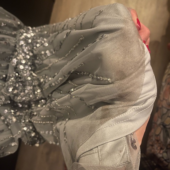 Adrianna Papell beaded gray gown - Picture 5 of 5